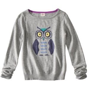 MOSSIMO owl gray pullover sweater size extra large